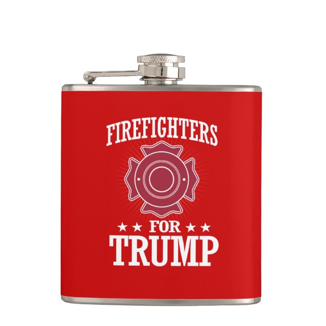 FIREFIGHTERS FOR TRUMP FLASK (Front)