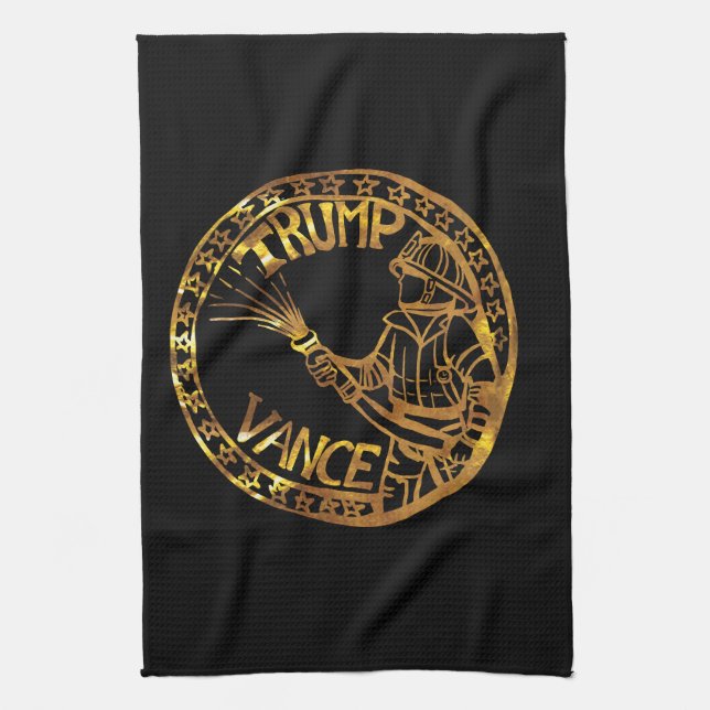 FIREFIGHTERS FOR TRUMP KITCHEN TOWEL (Vertical)