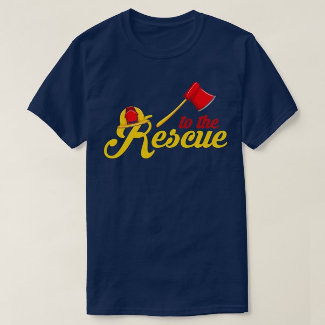 Firefighters Gaffer rescue ax helmet rescuer helpe T-Shirt (Design Front)