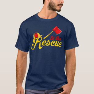 Firefighters Gaffer rescue ax helmet rescuer helpe T-Shirt