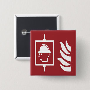 Firefighters Lift Safety Sign Button