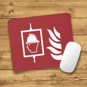 Firefighters Lift Safety Sign Mouse Pad