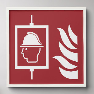 Firefighters Lift Safety Sign Peel And Stick Photo Tile