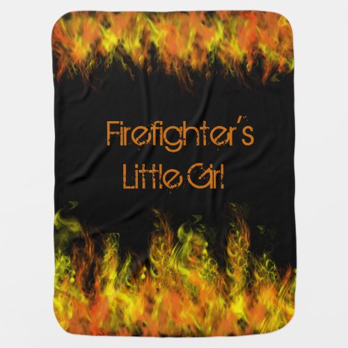 Firefighters Little Girl or Boy Baby Blanket