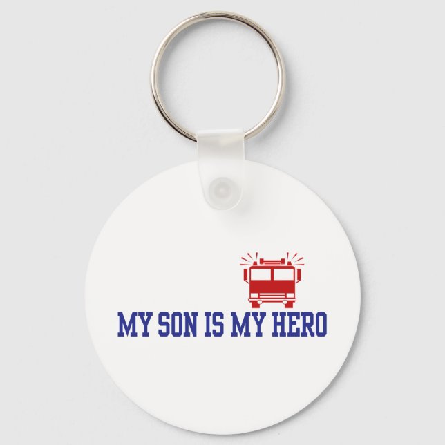 Firefighter's Mom Dad Keychain (Front)