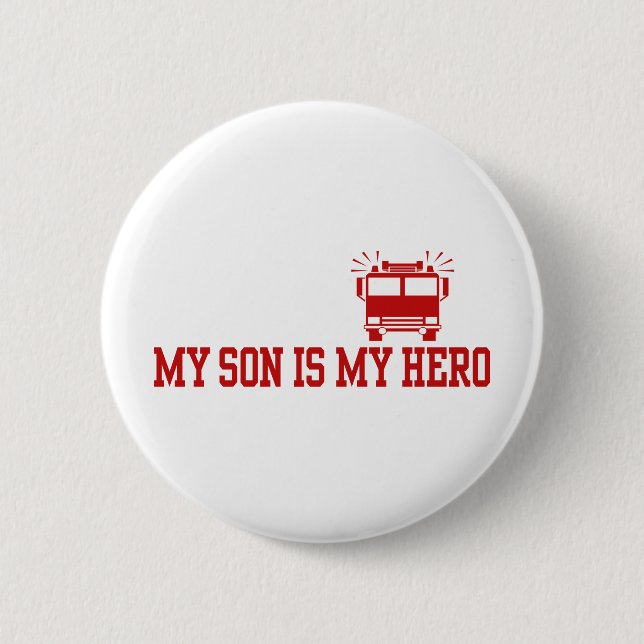 Firefighter's Mom Dad Pinback Button (Front)