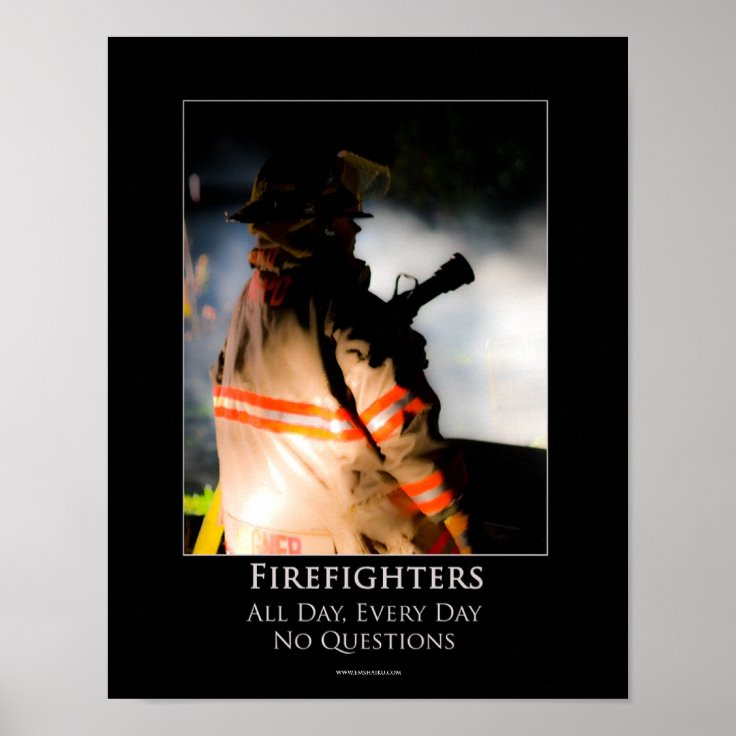 Firefighters Motivational Poster 