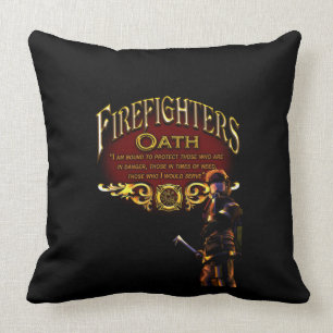 Firefighters Oath Throw Pillow