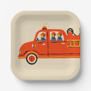 Firefighters Paper Plates