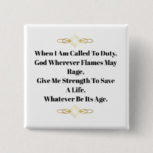 Firefighters' Prayer Button