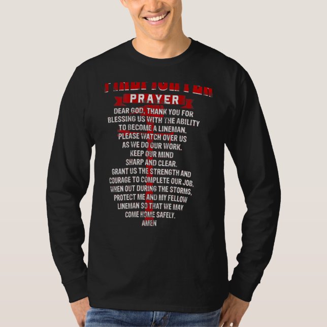 Firefighters Prayer  Christian Firemans Dad Husban T-Shirt (Front)
