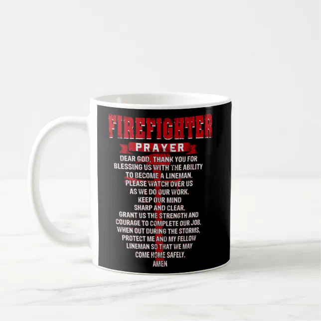 Firefighters Prayer Christian Fires Dad Husband Coffee Mug | Zazzle