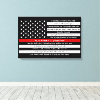 Firefighter's Prayer Personalized Thin Red Line