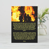 Firefighter's Prayer to St. Florian Card