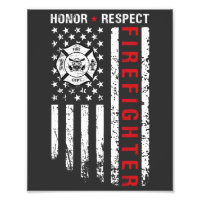 Firefighters Red Line Us Flag