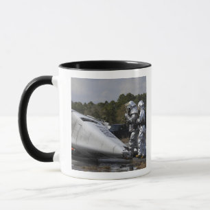 Firefighters respond to the scene mug