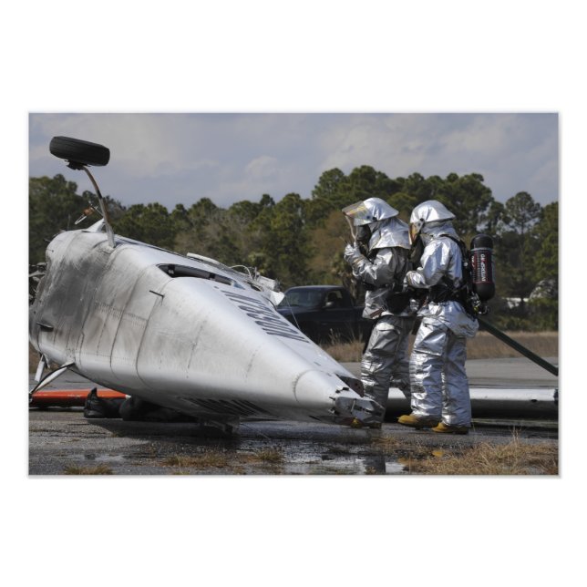 Firefighters respond to the scene photo print (Front)