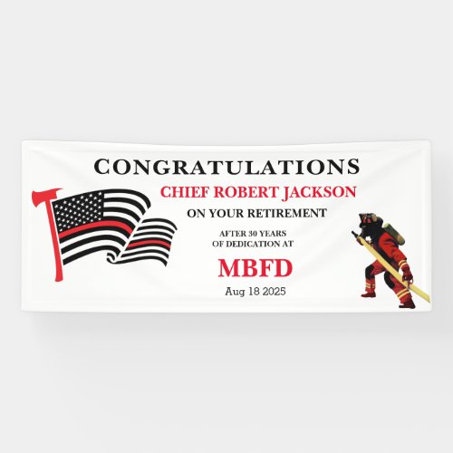 Firefighters Retirement  Banner