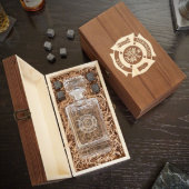 Firefighters Rocks Set With Engraved Decanter  (Open)