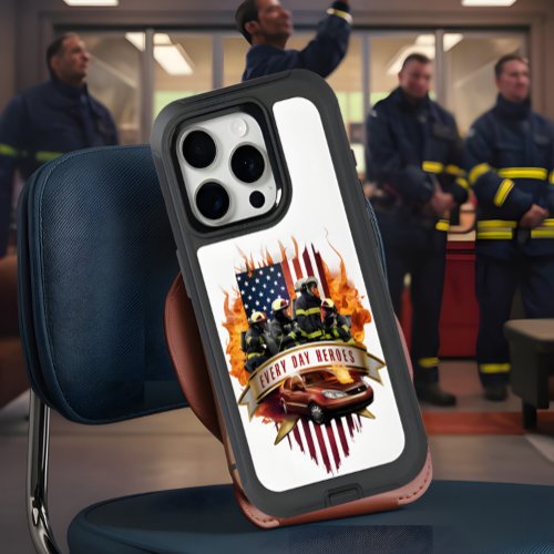 Firefighters Saving Car In Flames iPhone 15 Pro Case