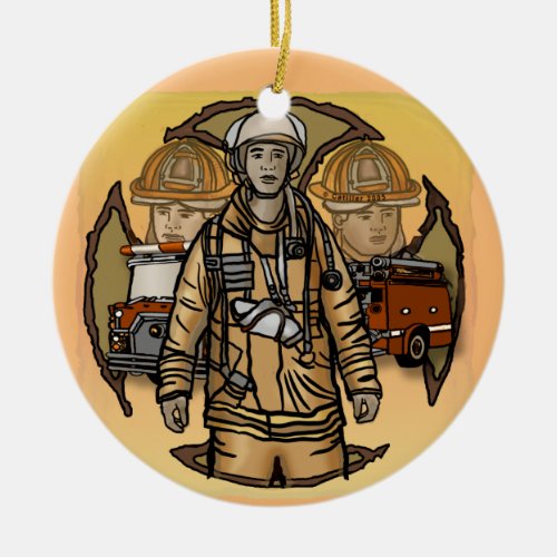 Firefighters So Ready custom name ornament 
