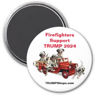 Firefighters Support TRUMP 2024 Dalmations magnet