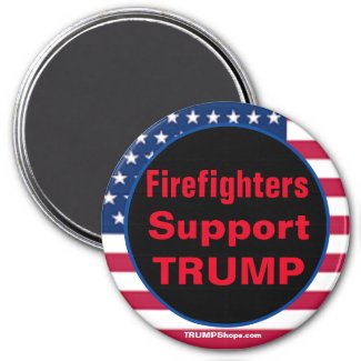 Firefighters Support TRUMP Patriotic magnet