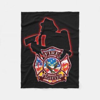 Firefighter Fleece Blankets | Zazzle