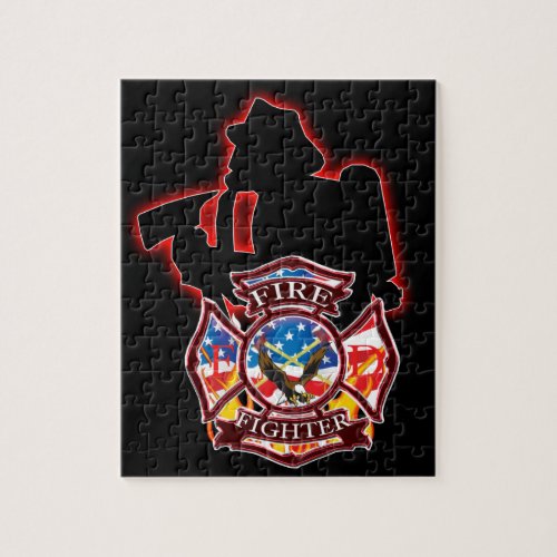 FireFighters take on the fire head on Jigsaw Puzzle