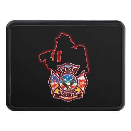 FireFighters take on the fire head on Trailer Hitch Cover