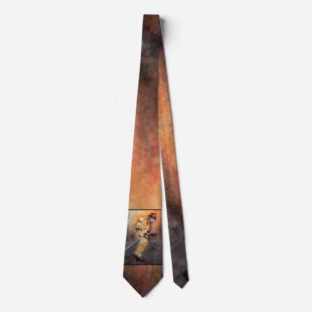 Firefighter's Tie Print of Original Painting (Front)
