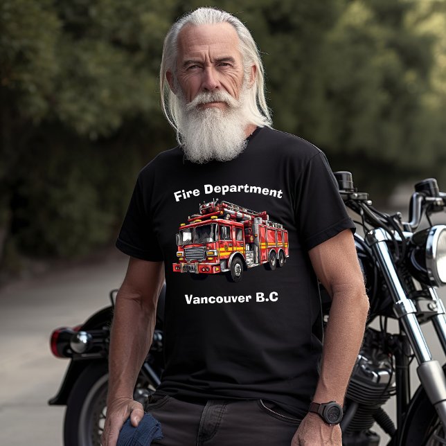 Firefighter's truck ready for action at dawn T-Shirt (Creator Uploaded)