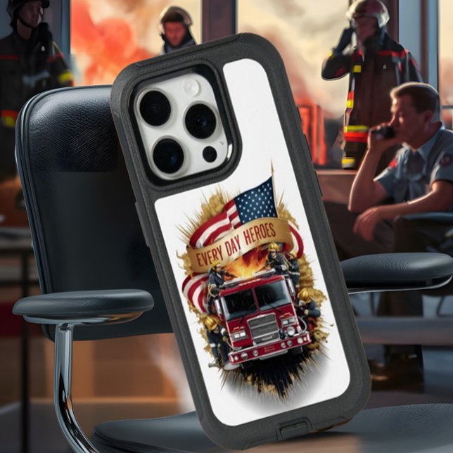 Firefighters Under The Flag iPhone 15 Pro Case (Creator Uploaded)