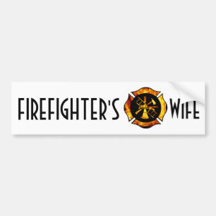 Firefighter's Wife Bumpersticker Bumper Sticker