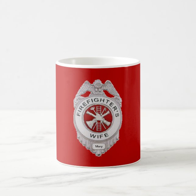Firefighter's Wife Custom Coffee Mug (Center)