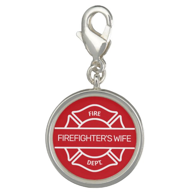 Firefighter's Wife Jewelry Charm (Front)