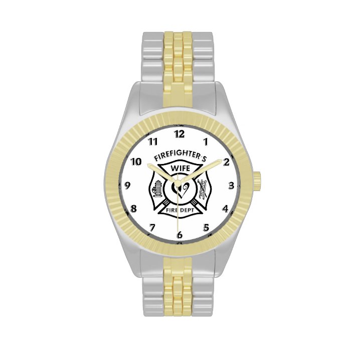 Firefighters Wife Maltese Heart Wrist Watches