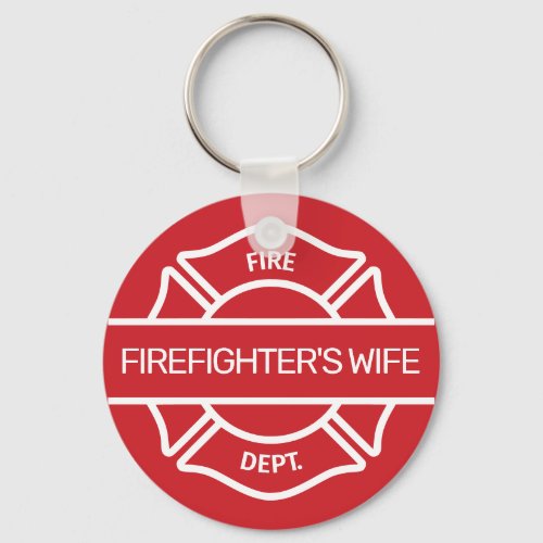 Firefighters Wife Red  Keychain