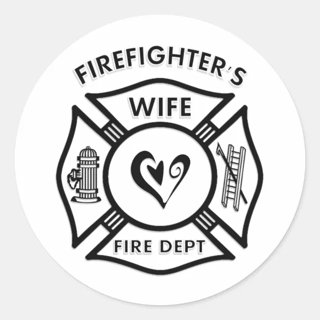 Firefighter's Wife Sticker | Zazzle