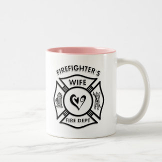 Firefighters Wife Two-Tone Coffee Mug