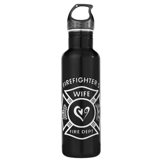 Firefighters Wife Water Bottle (Front)