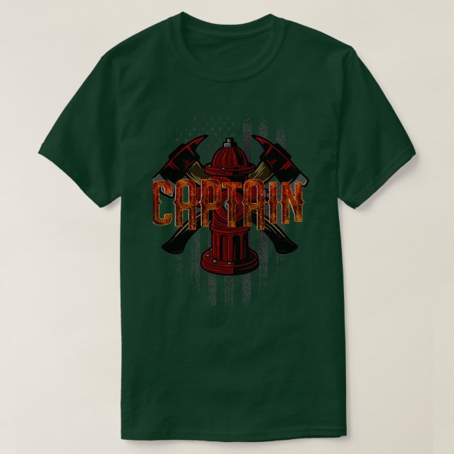 Firefighting Captain T-Shirt (Design Front)