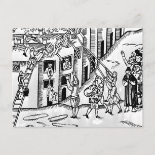 Firefighting during the Great Fire of London Postcard