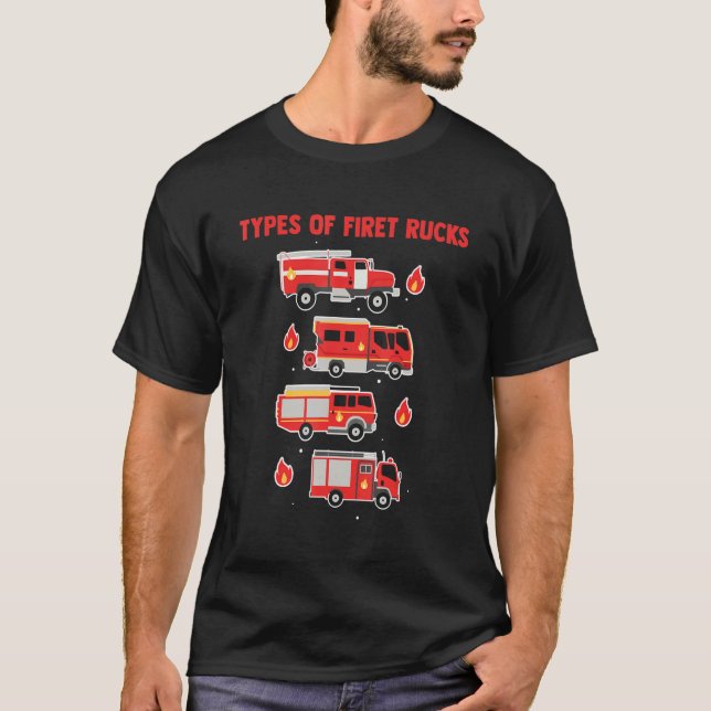 Firefighting Firetrucks Service Firefighter Heroes T-Shirt (Front)