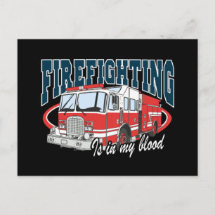 Firefighting is in my Blood Postcard