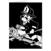Firefighting Pete - Black and White (Front)
