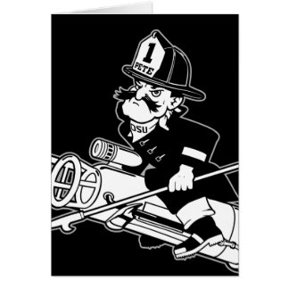 Firefighting Pete - Black and White