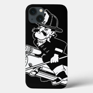 Firefighting Pete - Black and White iPhone 13 Case