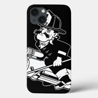 Firefighting Pete - Black and White iPhone 13 Case