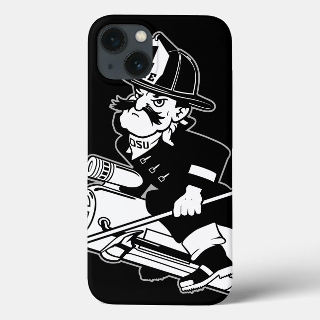Firefighting Pete - Black and White Case-Mate iPhone Case (Back)